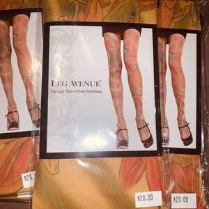 Tattoo print pantyhose